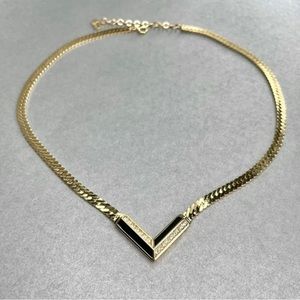 DIOR | Christian Dior Necklace | Gold | Vintage | Herringbone
